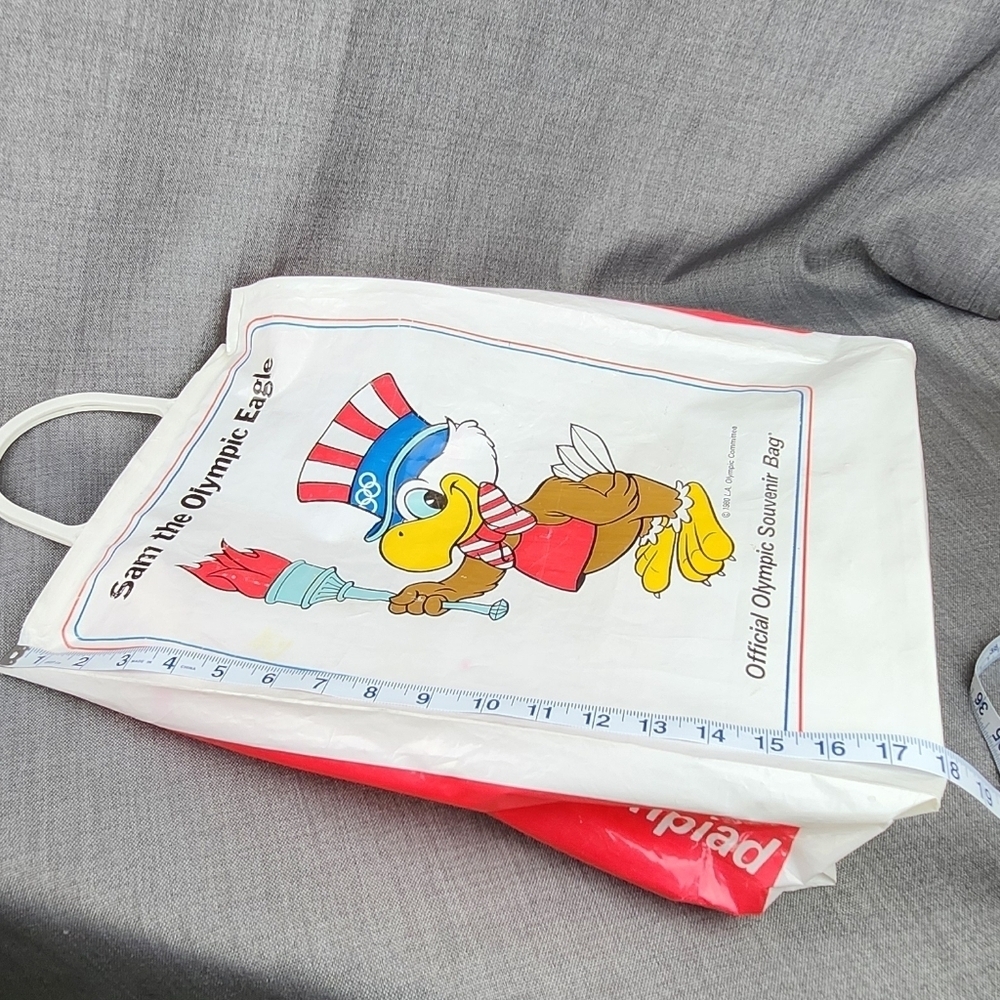 Vintage Sam The Olympic Eagle 1980 Los Angeles Olympic Souvenir Bag. - Picture 6 of 7